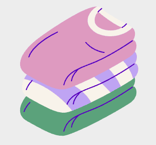 pile de vêtements propres
